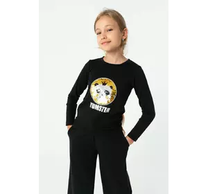 Лонгслів чорний з Пандою YH.21.04.002 Лонгслів чорний з Пандою YH.21.04.002