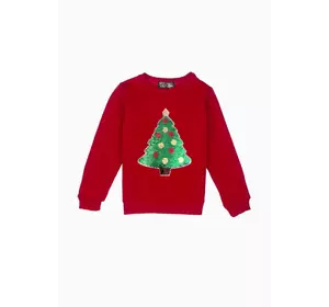 Світшот червоний з аплікацією з паєток YI.22.09.005 Світшот червоний з аплікацією з паєток YI.22.09.005