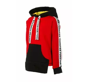 Худі червоно-чорний з тасьмою утеплений YC.02.07.003 Худі червоно-чорний з тасьмою утеплений YC.02.07.003