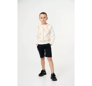 Чорні шорти з помаранчевою блискавкою для хлопчика YS.11.21.001