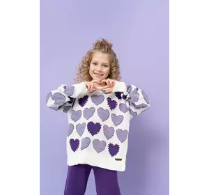 Костюм фіолетовий із серцями та перлинками YN.22.25.027 Костюм фіолетовий із серцями та перлинками YN.22.25.027