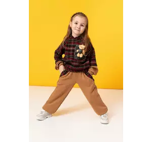 Костюм теплий бордово-коричневий з ведмедиком YN.22.25.024 Костюм теплий бордово-коричневий з ведмедиком YN.22.25.024