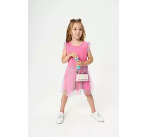 Сукня для дівчинки малинова веселка + сумка у подарунок YJ.21.30.013 Сукня для дівчинки малинова веселка + сумка у подарунок YJ.21.30.013