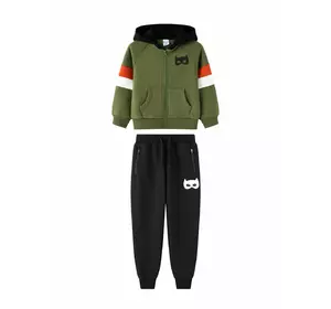 Стильний спортивний костюм для хлопчика зелений з чорним YU.12.07.003|YU.12.24.006 Стильний спортивний костюм для хлопчика зелений з чорним YU.12.07.003|YU.12.24.006