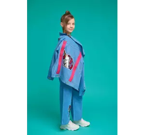 Куртка джинсова з єдинорогом YH.23.13.001 Куртка джинсова з єдинорогом YH.23.13.001