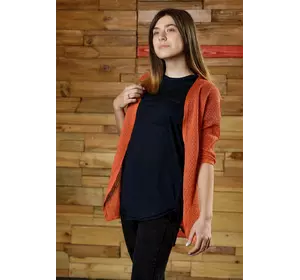 Ажурний кардиган теракотового кольору для дівчинки YA.22.08.001 Ажурний кардиган теракотового кольору для дівчинки YA.22.08.001
