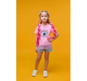 Футболка рожева з бахромою YT.22.03.001 Футболка рожева з бахромою YT.22.03.001