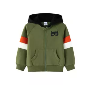 Толстовка з блискавкою та кишенею - кенгуру зелена YU.12.07.003 Толстовка з блискавкою та кишенею - кенгуру зелена YU.12.07.003