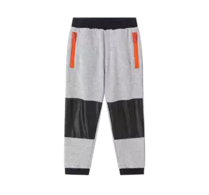 Спортивні штани сірі з чорними вставками на колінах YU.12.24.002 Спортивні штани сірі з чорними вставками на колінах YU.12.24.002
