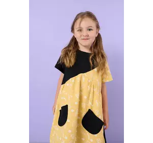 Сукня чорно-жовта з принтом Cucumboard асиметрія YJ.22.09.003 Сукня чорно-жовта з принтом Cucumboard асиметрія YJ.22.09.003