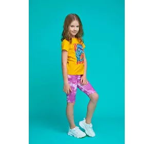 Комплект футболка та велосипедки тай-дай YLG0017 Комплект футболка та велосипедки тай-дай YLG0017