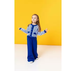 Костюм із брюками "гусяча лапка" синій YN.22.25.025 Костюм із брюками "гусяча лапка" синій YN.22.25.025