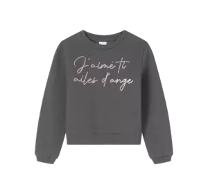 Світшот утеплений із принтом "j'aime" сірий YU.22.09.005 Світшот утеплений із принтом "j'aime" сірий YU.22.09.005