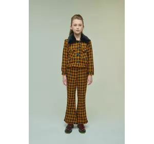 Брючний костюм у клітку карамель YК.22.42.004 Брючний костюм у клітку карамель YК.22.42.004