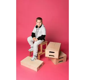 Спортивний костюм сіро-чорний оверсайз YI.02.09.002-YI.02.24.003 Спортивний костюм сіро-чорний оверсайз YI.02.09.002-YI.02.24.003