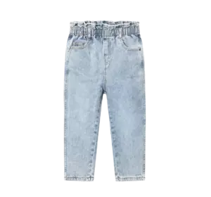 Джинси для дівчинки з високою талією на резинці YU.22.24.001 Джинси для дівчинки з високою талією на резинці YU.22.24.001