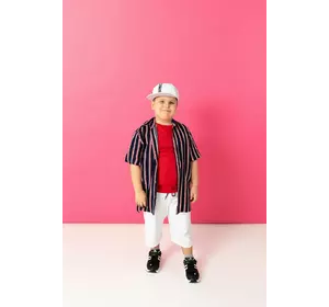 Сорочка синя у червоно-білу смужку YT.12.03.003 Сорочка синя у червоно-білу смужку YT.12.03.003