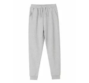 Спортивні брюки утеплені з еластичними манжетами но низу, світло-сірий YU.02.24.001 Спортивні брюки утеплені з еластичними манжетами но низу, світло-сірий YU.02.24.001
