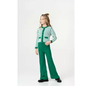 Костюм зелений з візерунком "гусяча лапка" YN.22.25.018 Костюм зелений з візерунком "гусяча лапка" YN.22.25.018