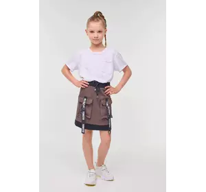 Спідниця сіра з накладними кишенями YH.22.22.006 Спідниця сіра з накладними кишенями YH.22.22.006