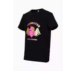 Футболка чорна з Єдинорогом YE.11.03.021 Футболка чорна з Єдинорогом YE.11.03.021