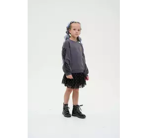 Комплект для дівчинки - світшот та фатинова спідниця чорна YU.22.09.004|YU.22.22.003 Комплект для дівчинки - світшот та фатинова спідниця чорна YU.22.09.004|YU.22.22.003