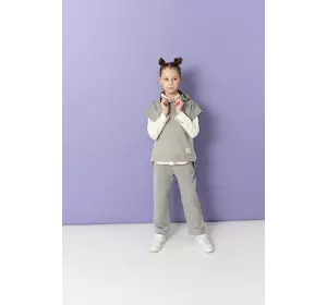 Костюм-трійка для дівчинки сірий YN.22.25.020 Костюм-трійка для дівчинки сірий YN.22.25.020