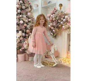 Плаття святкове для дівчинки гіпюрове, з довгими рукавами YJ.21.30.004N Плаття святкове для дівчинки гіпюрове, з довгими рукавами YJ.21.30.004N