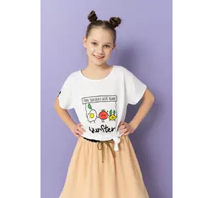 Футболка біла з принтом Yumster YA.11.03.010 Футболка біла з принтом Yumster YA.11.03.010