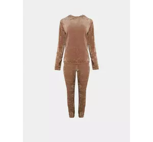 Костюм жіночий з в'язаного велюру карамель YG.21.42.006 Костюм жіночий з в'язаного велюру карамель YG.21.42.006