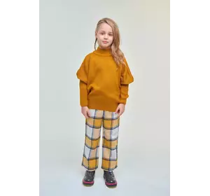 В'язаний светр для дівчинки темно-жовтий  YT.22.09.002 В'язаний светр для дівчинки темно-жовтий  YT.22.09.002