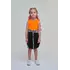 Комплект помаранчевий топ + чорна спідниця + кепка YК.22.42.013 Комплект помаранчевий топ + чорна спідниця + кепка YК.22.42.013