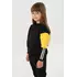 Cвітшот утеплений чорно-жовтий з тасьмою на рукаві для дівчинки YC.02.09.008 Cвітшот утеплений чорно-жовтий з тасьмою на рукаві для дівчинки YC.02.09.008